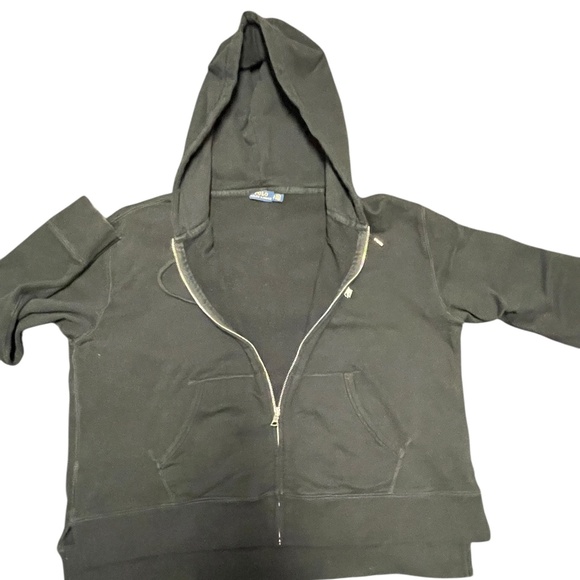 Ralph Lauren Polo Hoodie Men's/Women Unisex Full Zip Sweatshirt Size XL Black - Picture 3 of 12